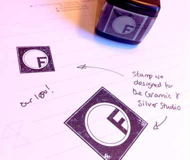 The Ceramic and Silver Studio Self-Inking Stamps