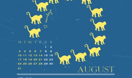 The August 2015 Time Travel Calendar featuring 12 Monkeys