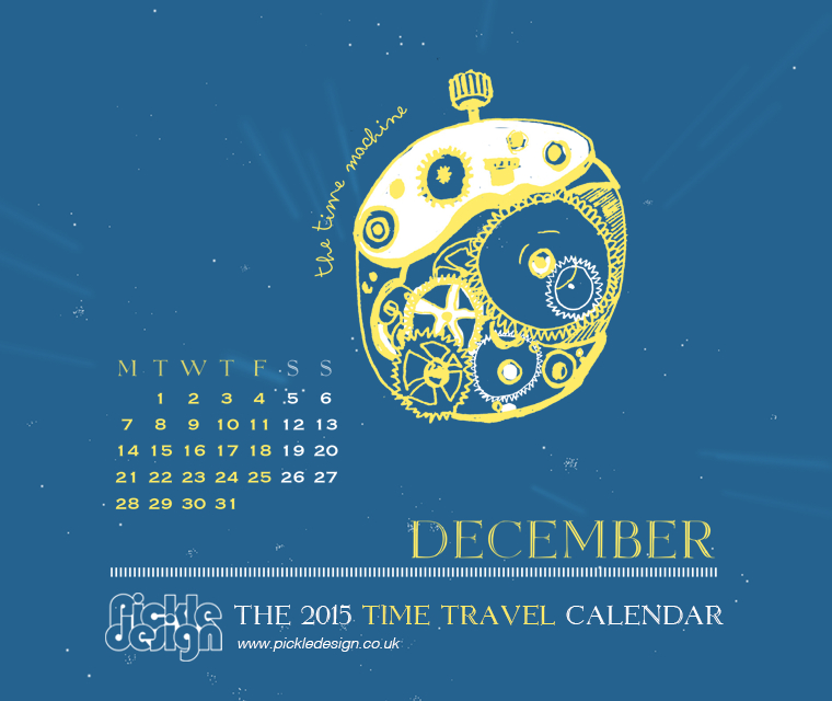 The December 2015 Time Travel Calendar featuring The Time Machine