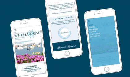 Mobile-friendly website design for The Wheelhouse Guest House