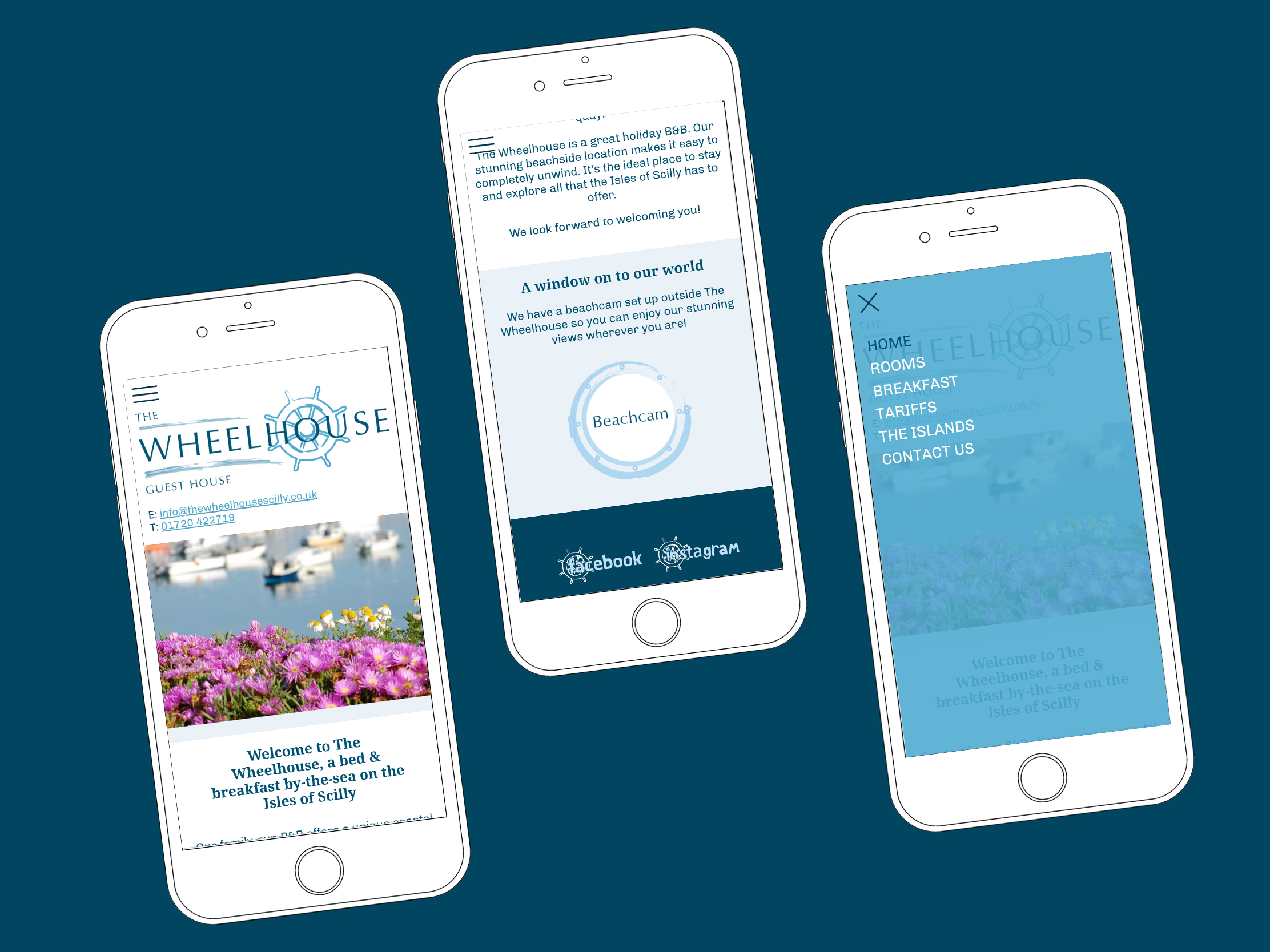 Mobile-friendly website design for The Wheelhouse Guest House