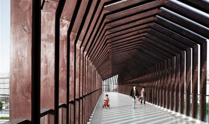 Wooden footbridge in China by ADARC