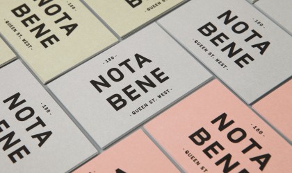 Print design for Nota Bene by Blok