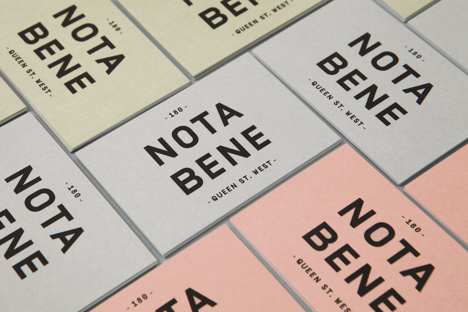 Print design for Nota Bene by Blok