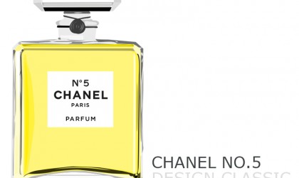 Our illustration of Chanel No.5 perfume design classic