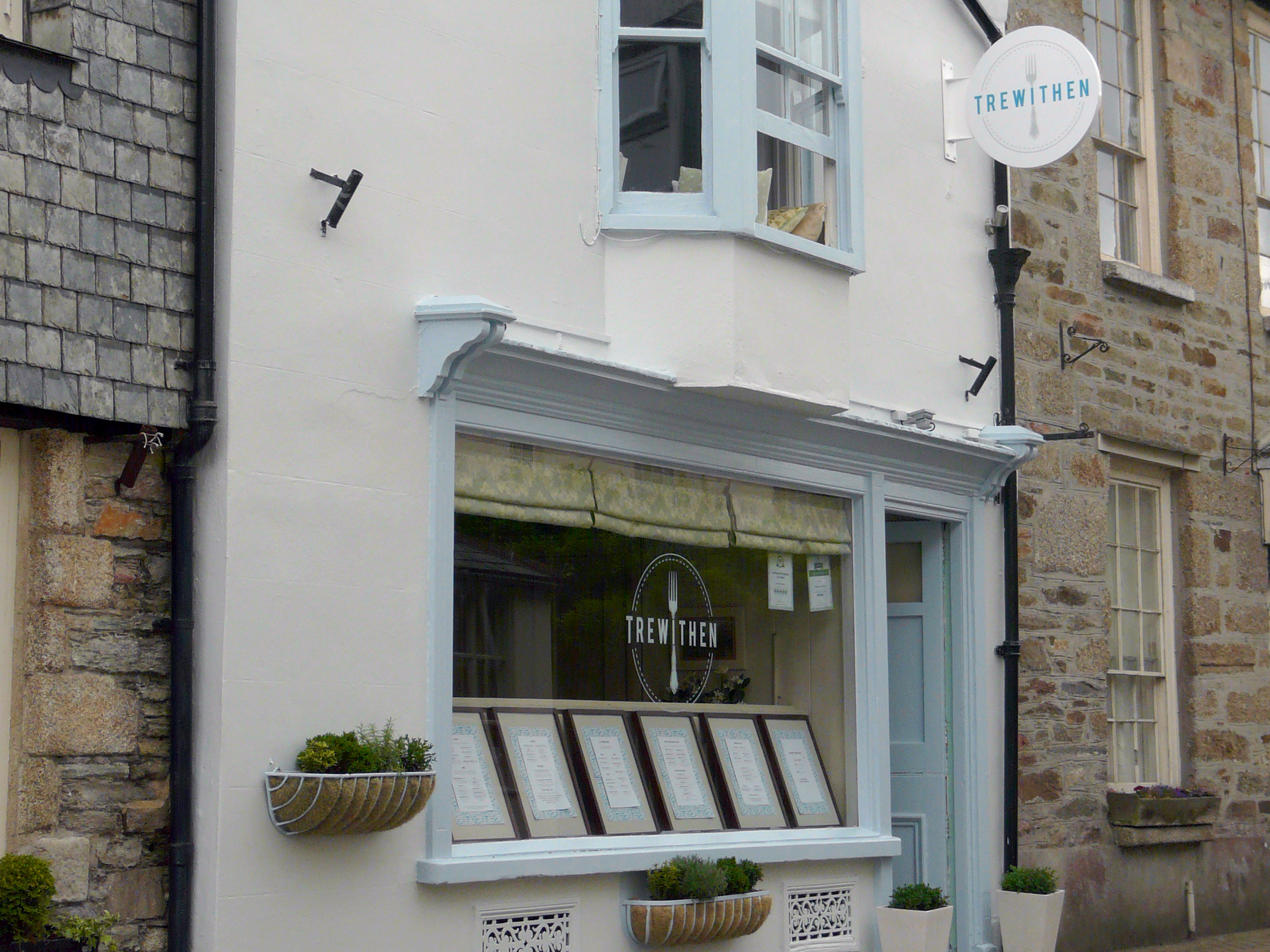 Street front signage design for Trewithen Restaurant