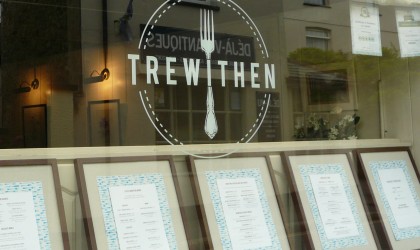 Window graphics design for Trewithen Restaurant