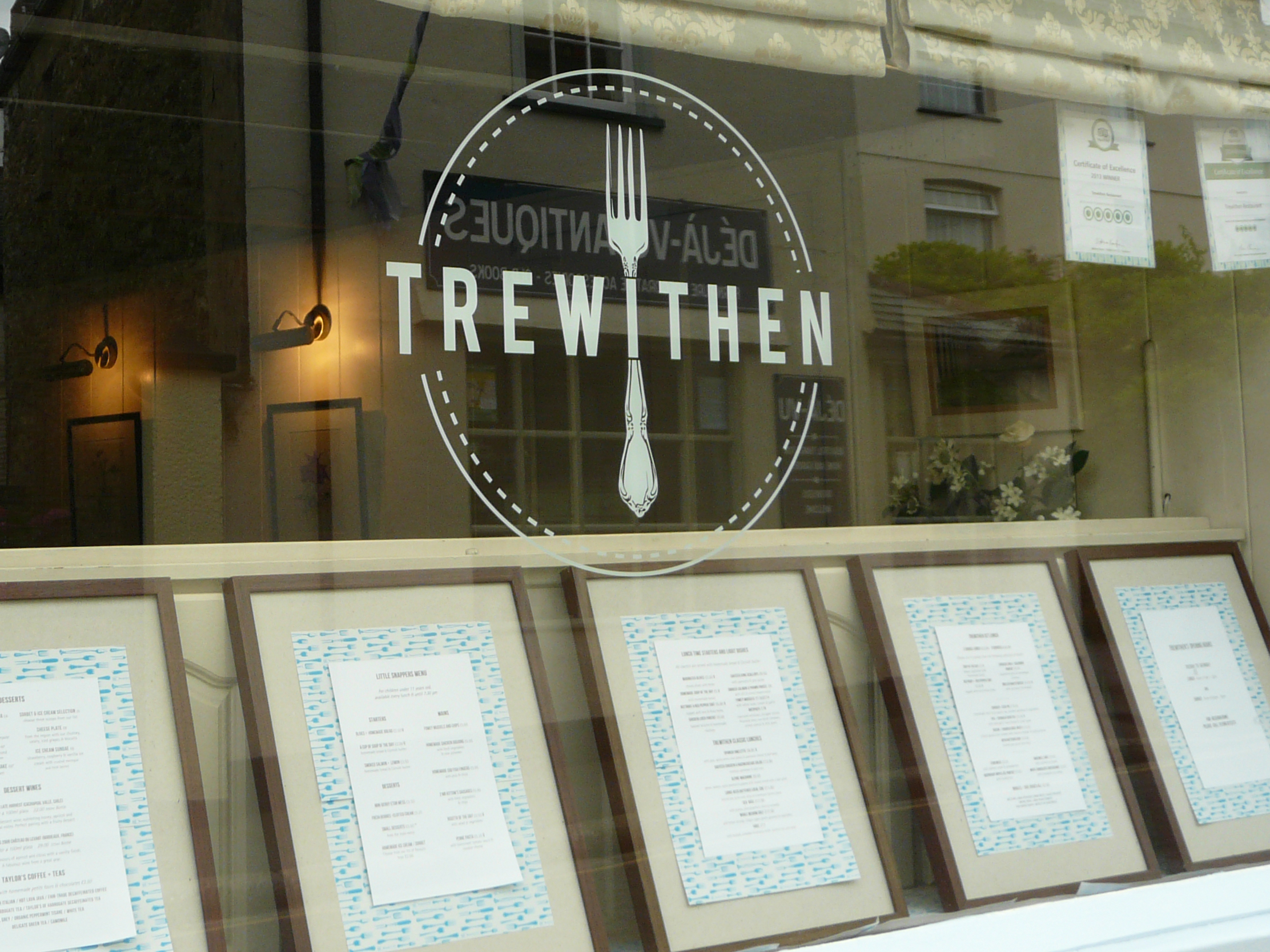 Window graphics design for Trewithen Restaurant