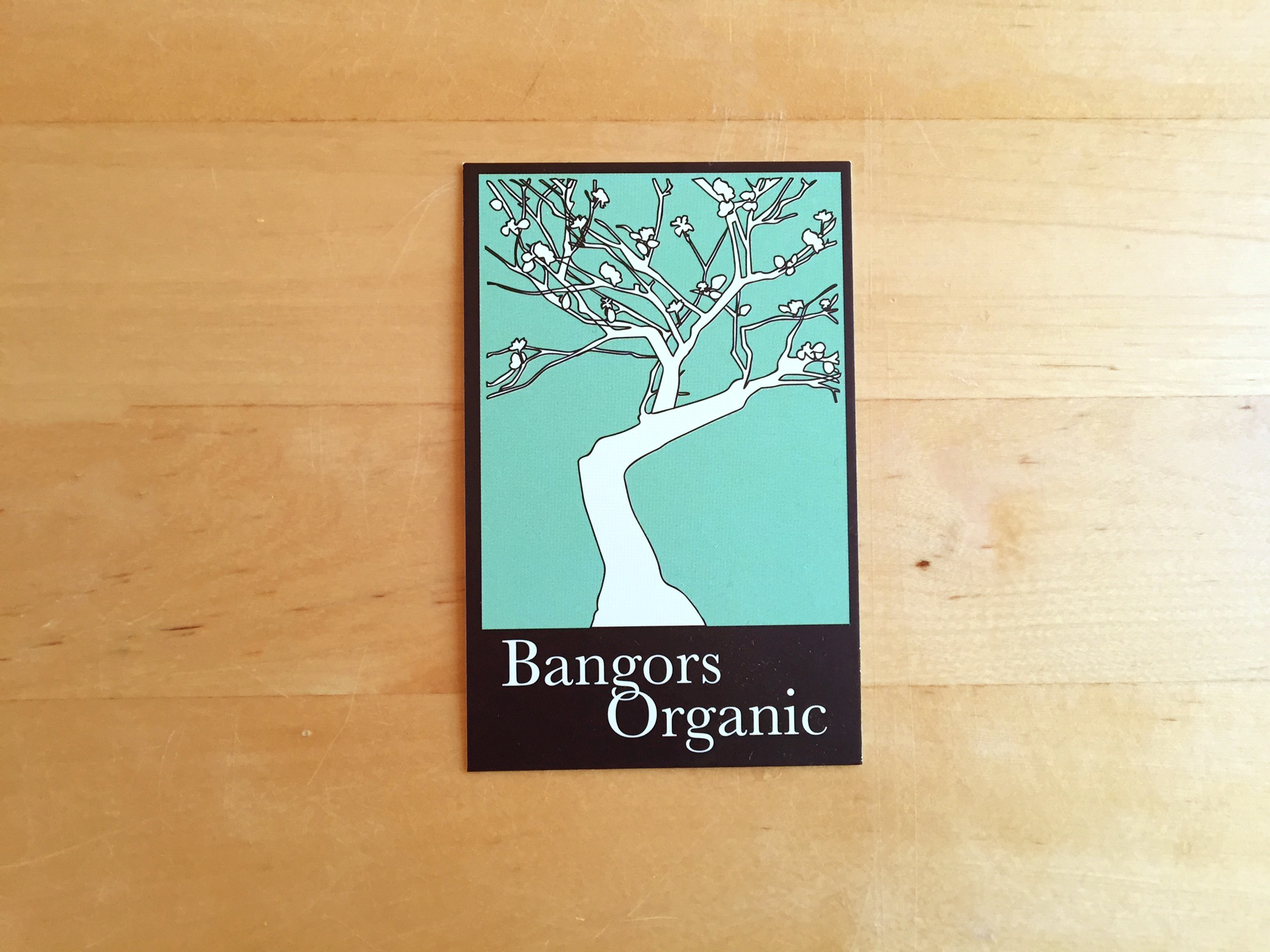 Bangors Organic Business card front