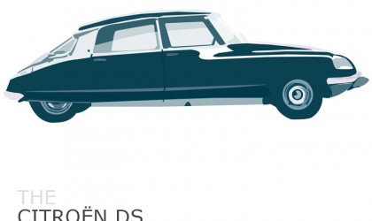 Our illustration of the Citroën DS, a design classic