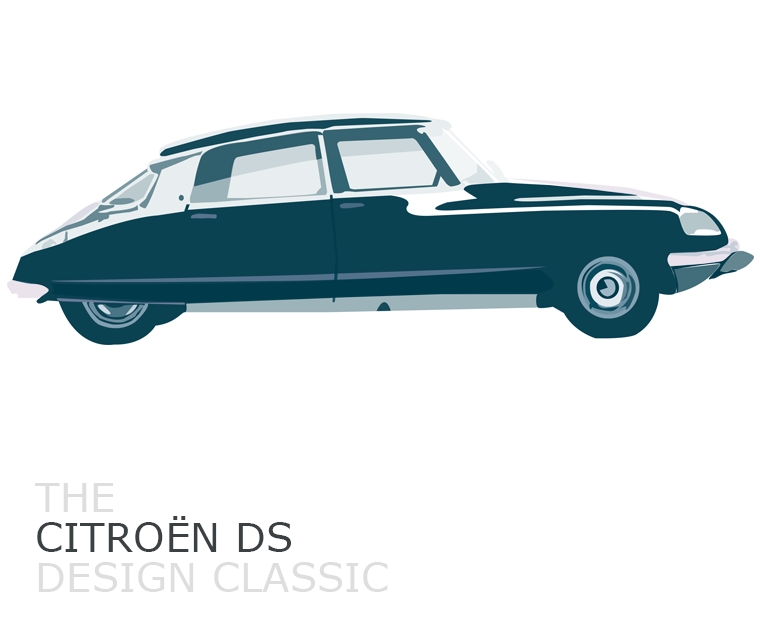 Our illustration of the Citroën DS, a design classic