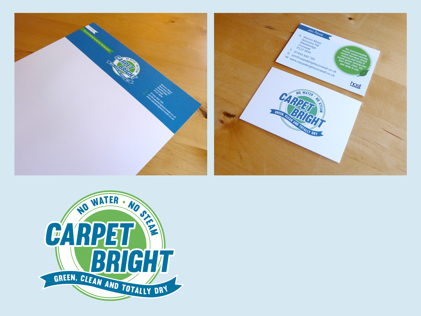 Letterhead design for Carpet Bright