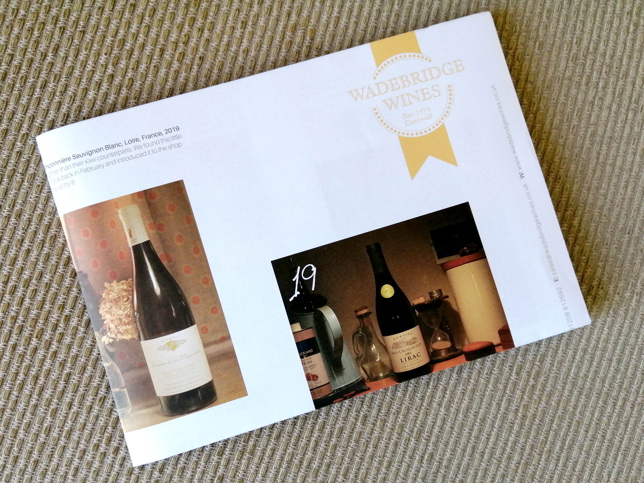 Wine tasting poster for Wadebridge Wines