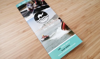 Fold out leaflet for Camel Ski School