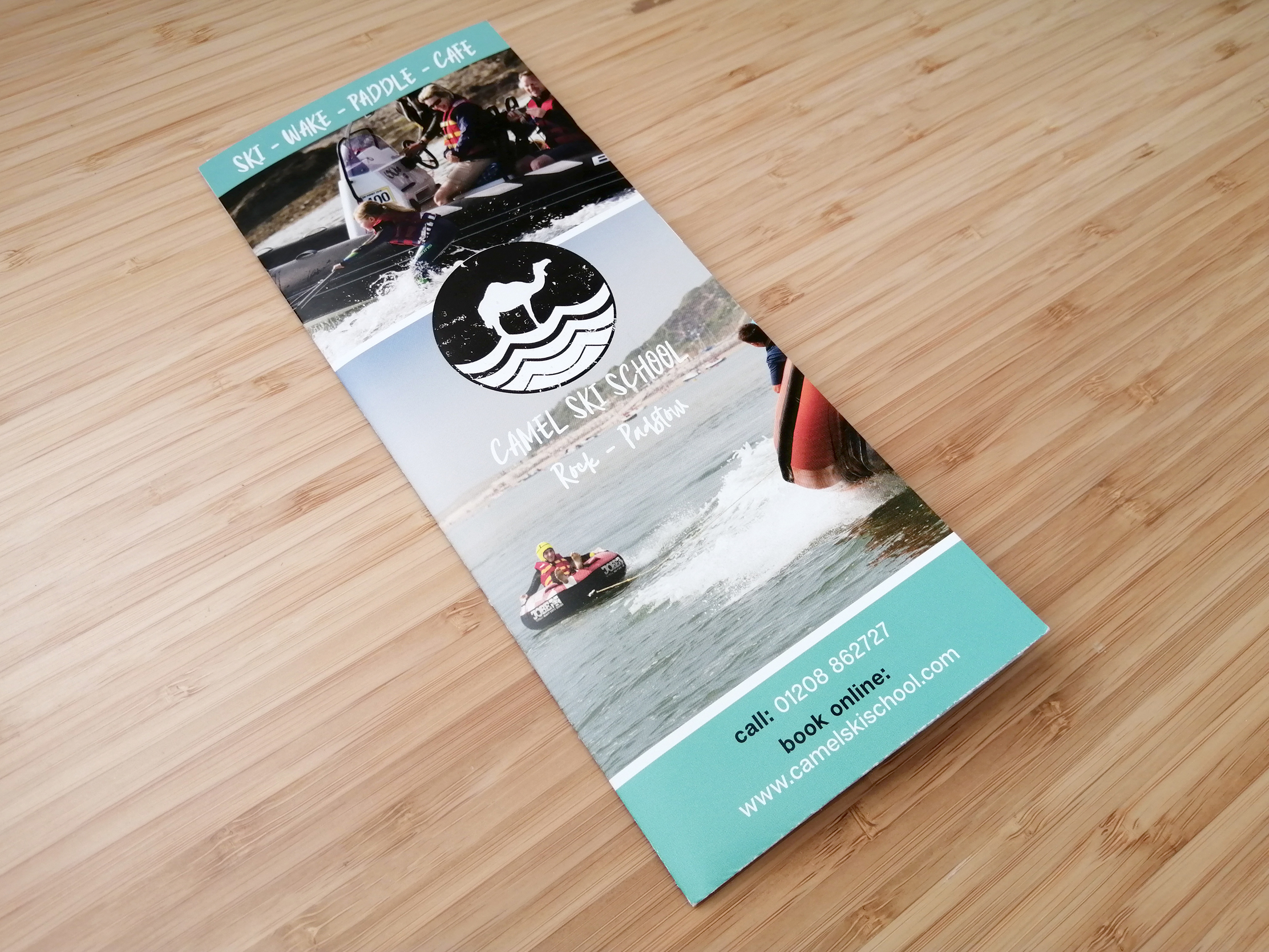 Fold out leaflet for Camel Ski School