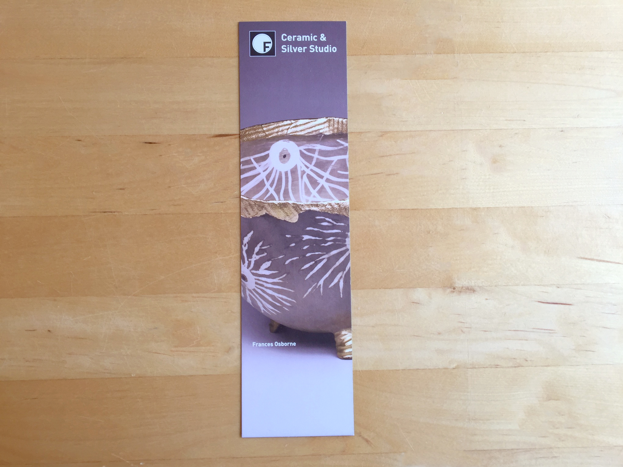 Fraddon Pottery bookmark