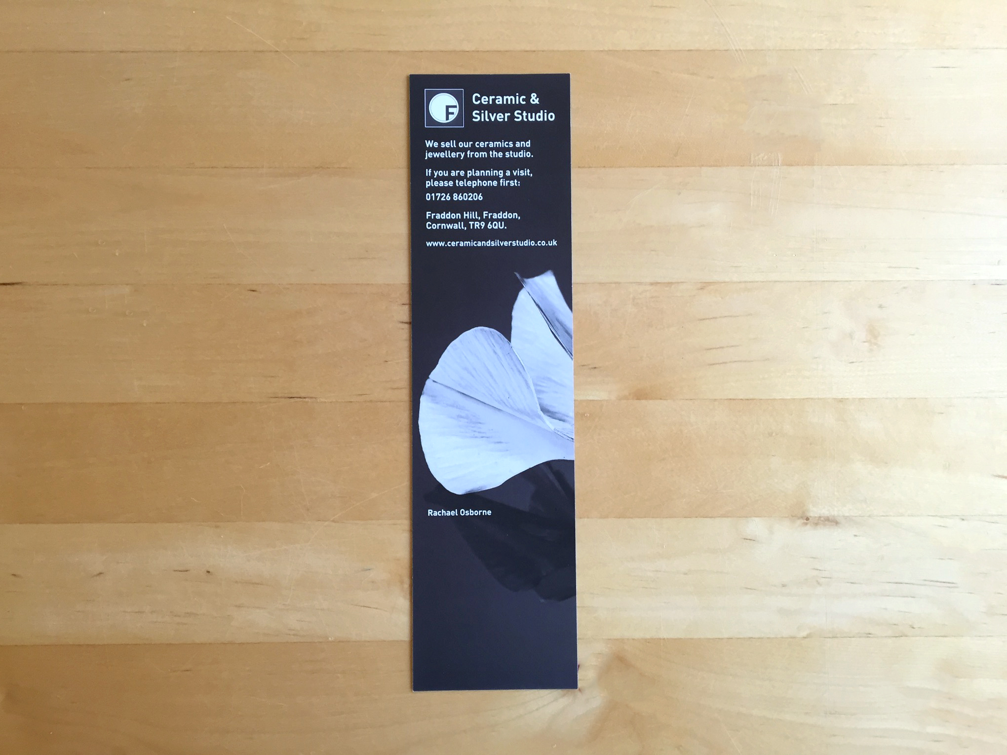 Fraddon Pottery bookmark