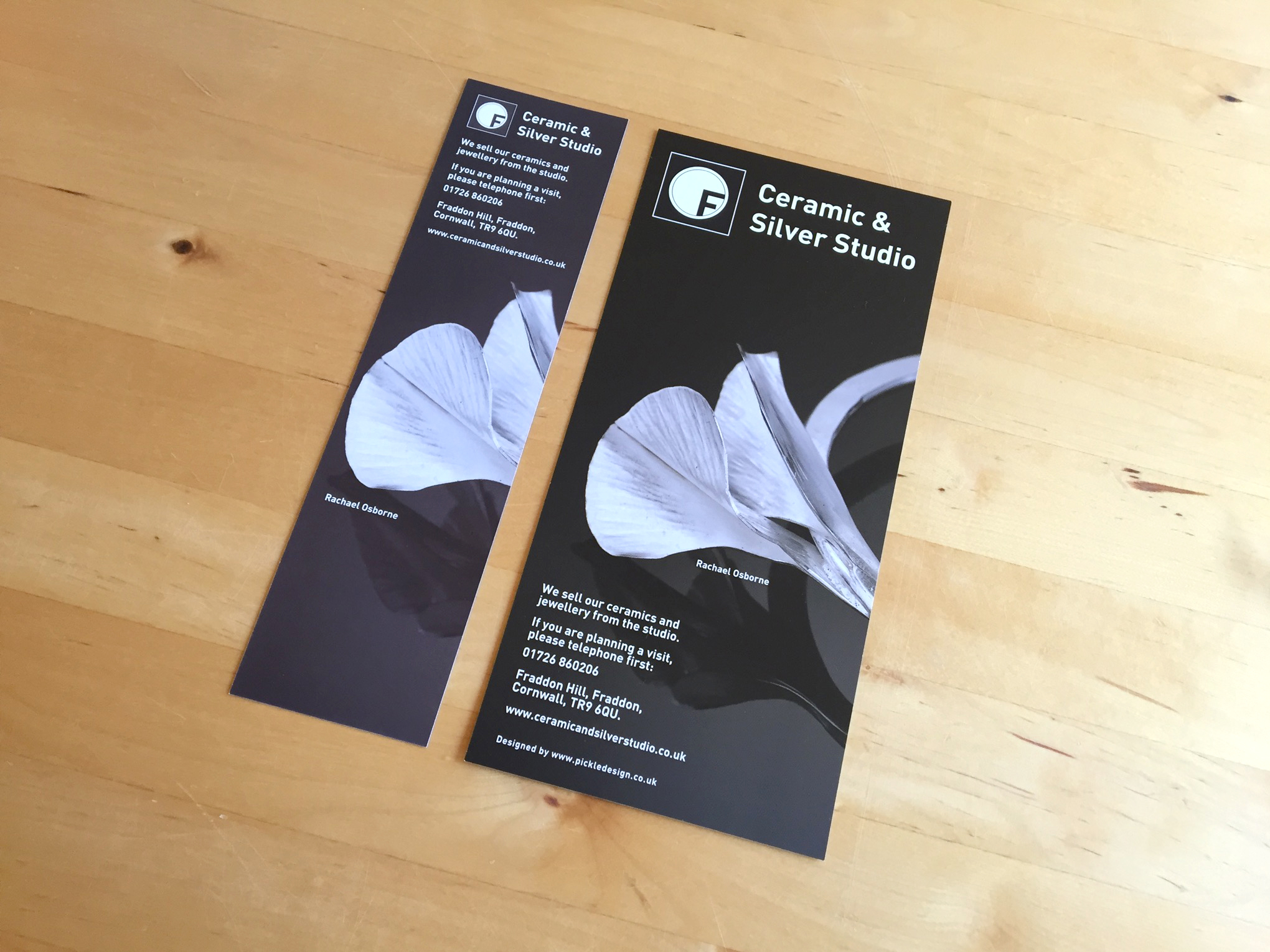Fraddon Pottery Bookmark and Leaflet