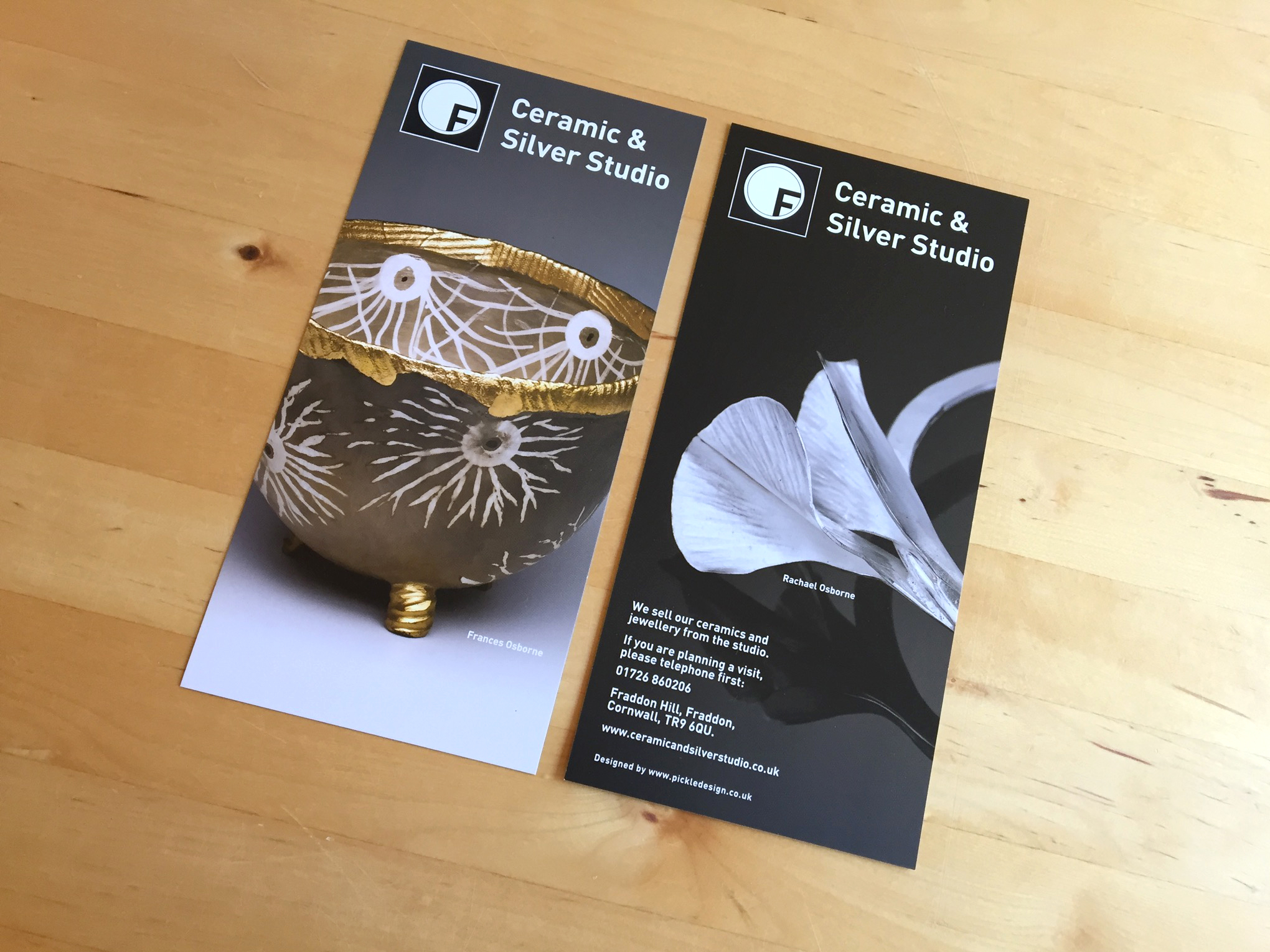 Fraddon Pottery DL flyers