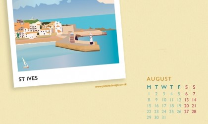 Pickle Design's calendar downloads of St Ives, Cornwall