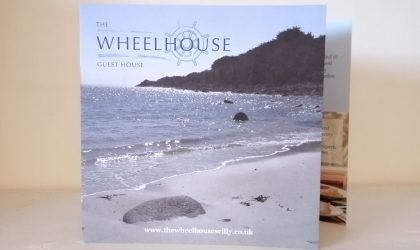 The six page brochure we design and printed for The Wheelhouse Guest House on the Isles of Scilly