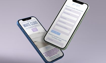 Responsive website design for White Cloud, based in Cornwall