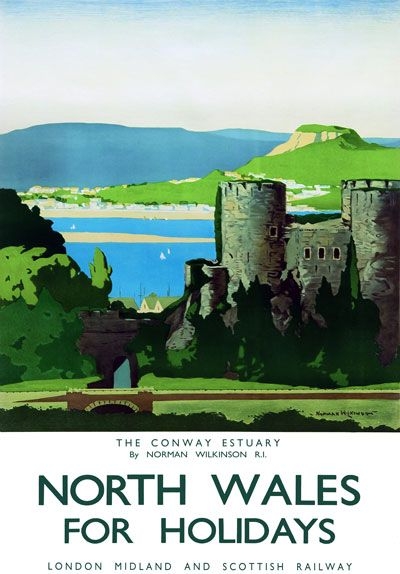 North Wales vintage holiday poster