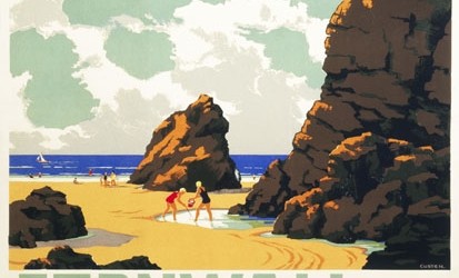 Cornwall Vintage travel poster