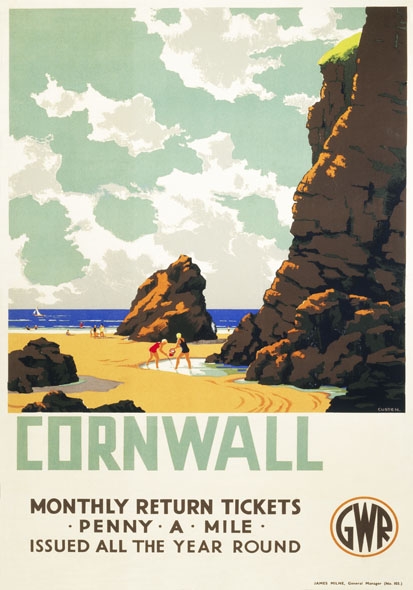 Cornwall Vintage travel poster