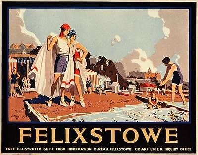 Vintage travel poster of the British seaside