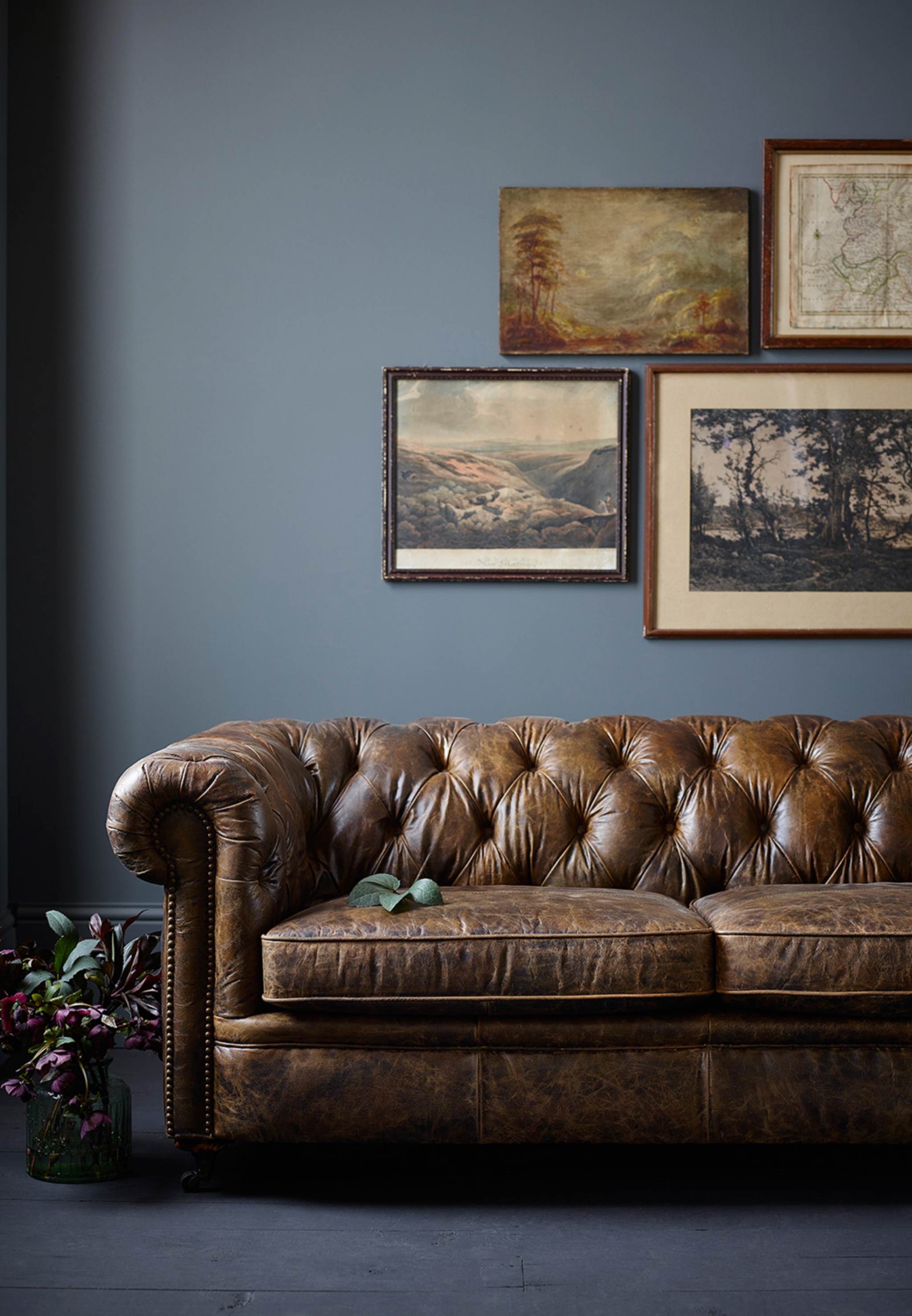 Vintage Leather Chesterfield Sofa