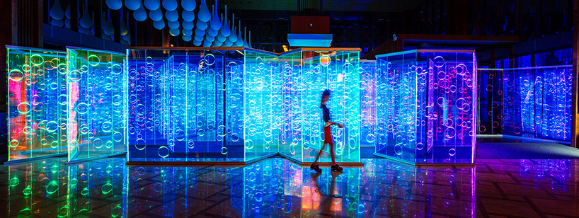 Rainbow labyrinth art installation in China