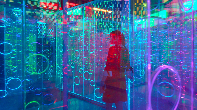 Rainbow labyrinth art installation in China