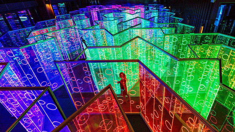 Rainbow labyrinth art installation in China