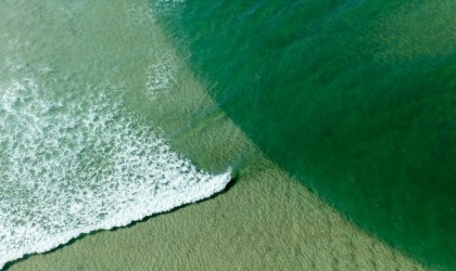 South Africa from above the green sea