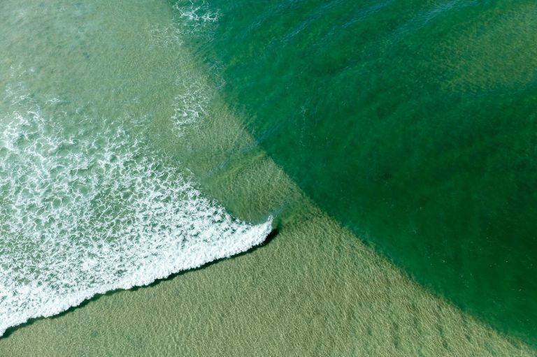 South Africa from above the green sea