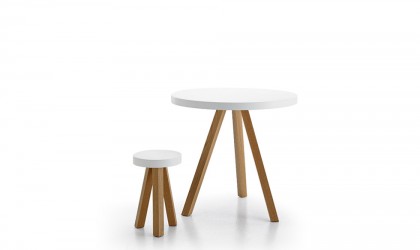 Scandinavian style stool and table