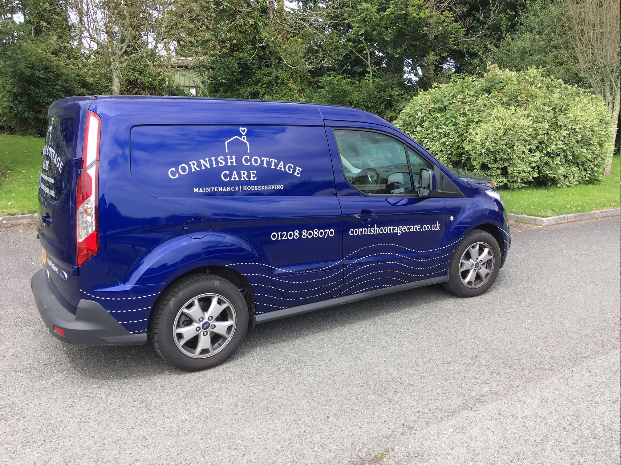 Cornish Cottage Care vehicle sign writing using the new brand