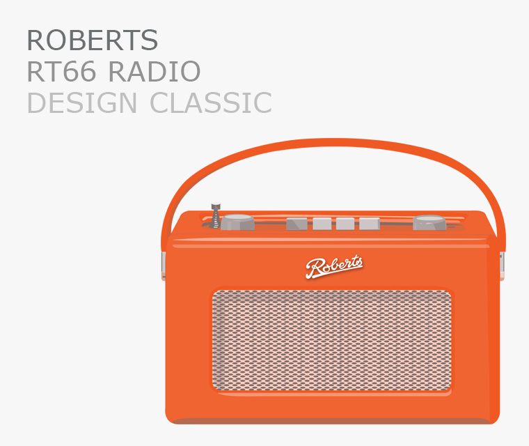 Pickle Design icon Roberts Radio RT66 Revival