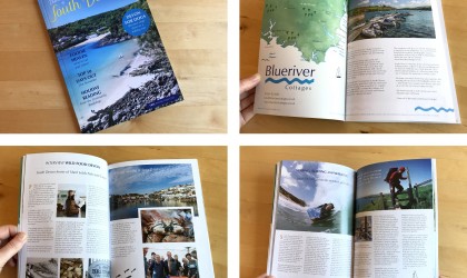 Magazine design for Blueriver Cottages in South Devon