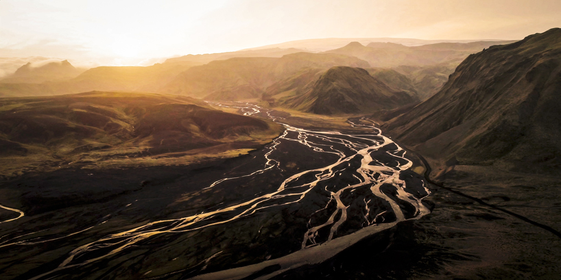 artists Jonathan Besler, Kevin May and Florian Gampert use a drone to capture Iceland