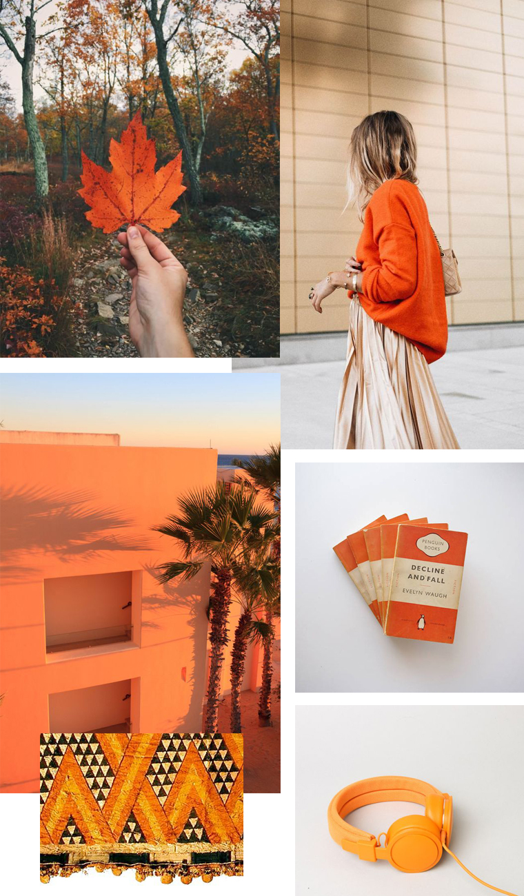 Orange mood board