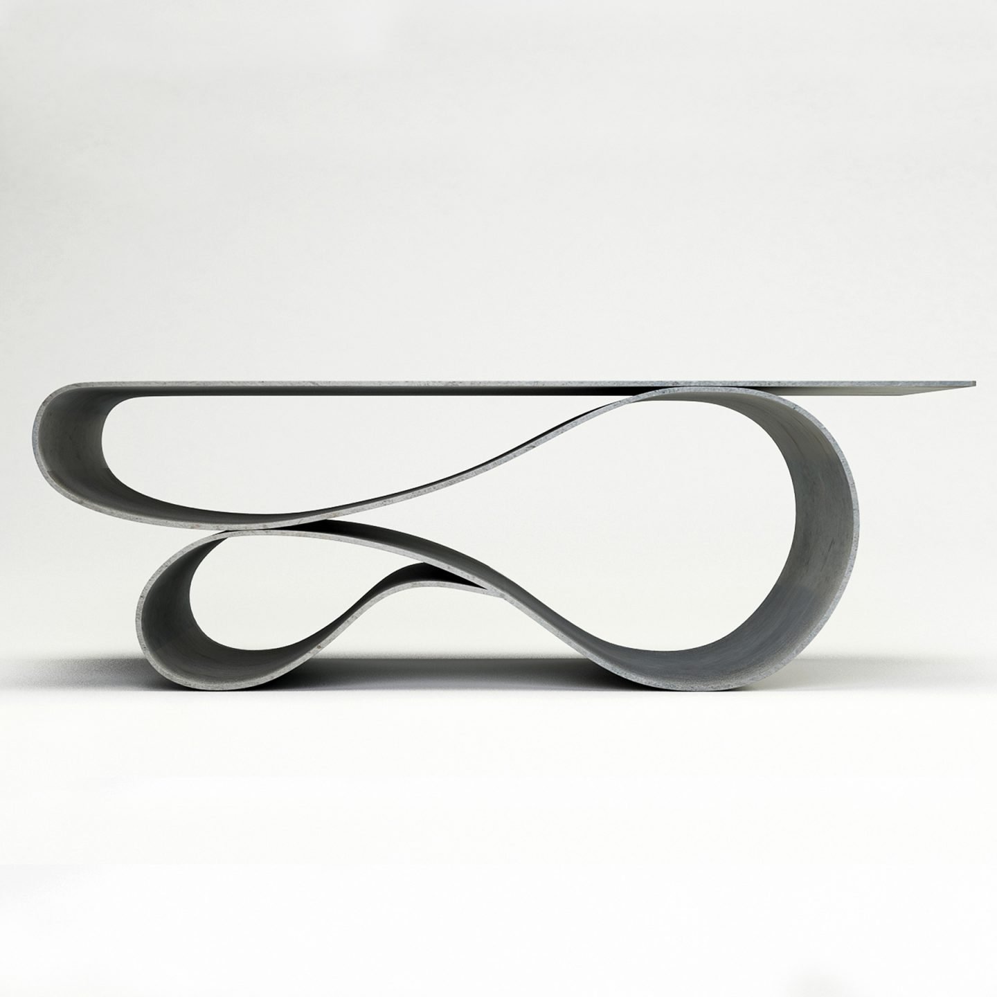 Elegant concrete canvas table by Neal Aronowitz