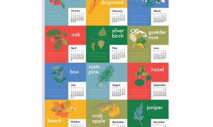 The Pickle Design 2018 calendar of British trees