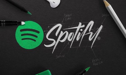 Hand typography of the Spotify logo