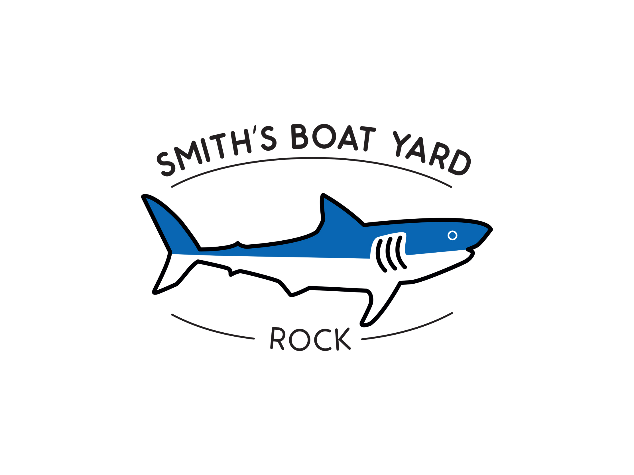 Smith's Boat Yard Rock logo design