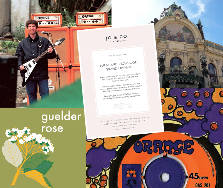 June round up - advert design, Prague travel photography, Orange amps, Oasis and psychedelic record design 