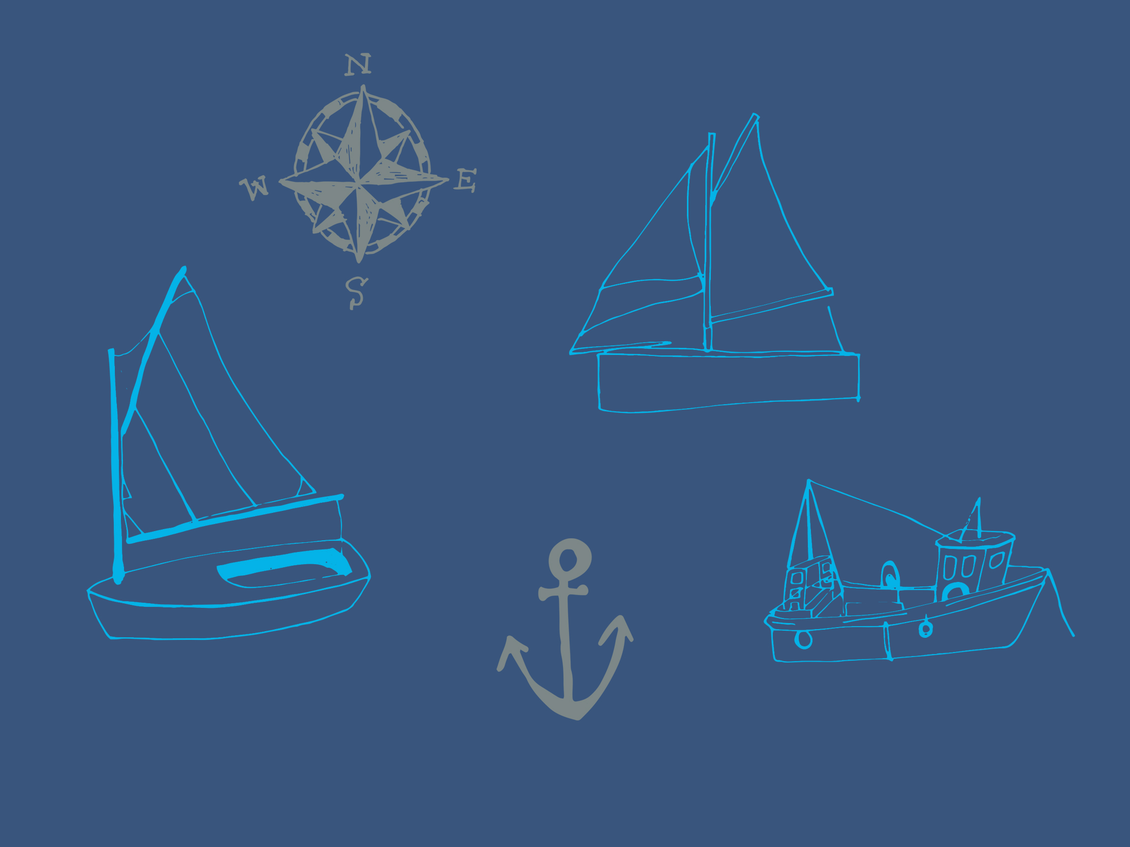 Illustrated elements created to expand the Port and Starboard brand