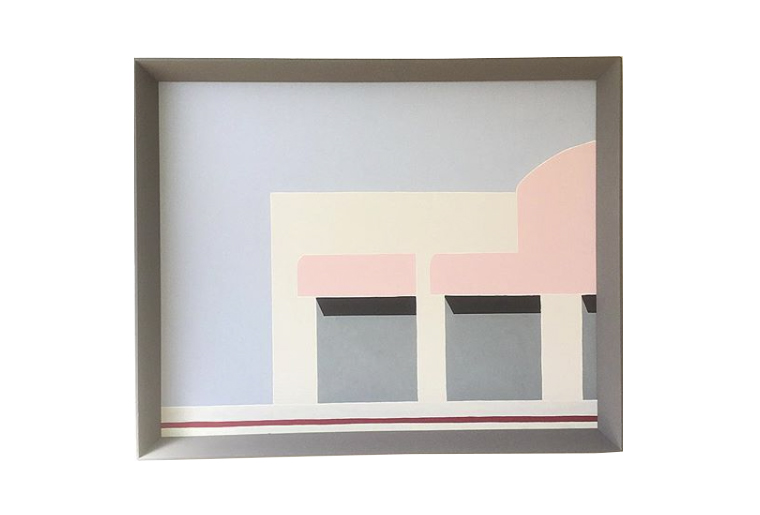 Architectural paintings of Mid Century buildings by Mark Dyball