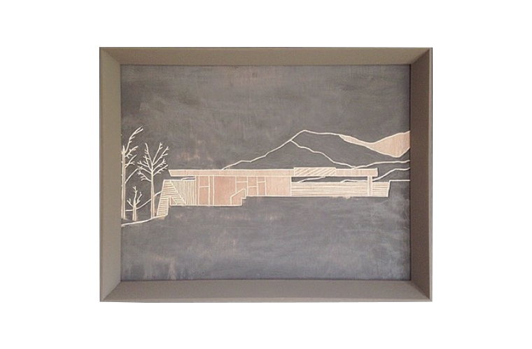 Architectural paintings of Mid Century buildings by Mark Dyball